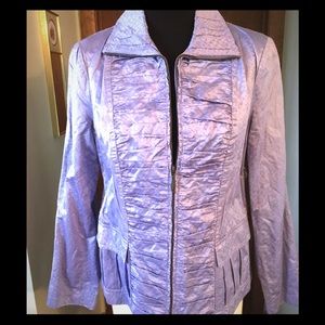 Chico’s Lavender Purple Zip Jacket Size 1 Medium